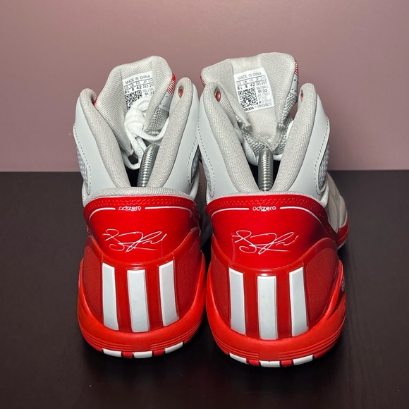 🆕 Adidas Adizero D Rose 1.5 Men's Size 8.5 Red/White/Grey Basketball Sneaker - Picture 2 of 6
